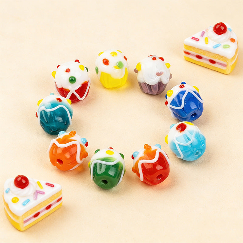 Colorful Ice Cream & Cake Glass Beads