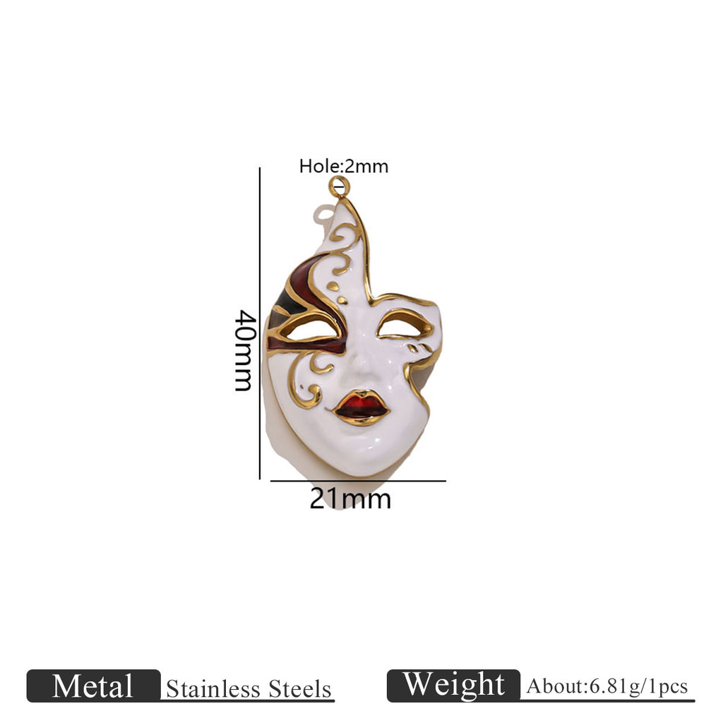 Phantom Opera Mask Stainless Steel Pendant Charms