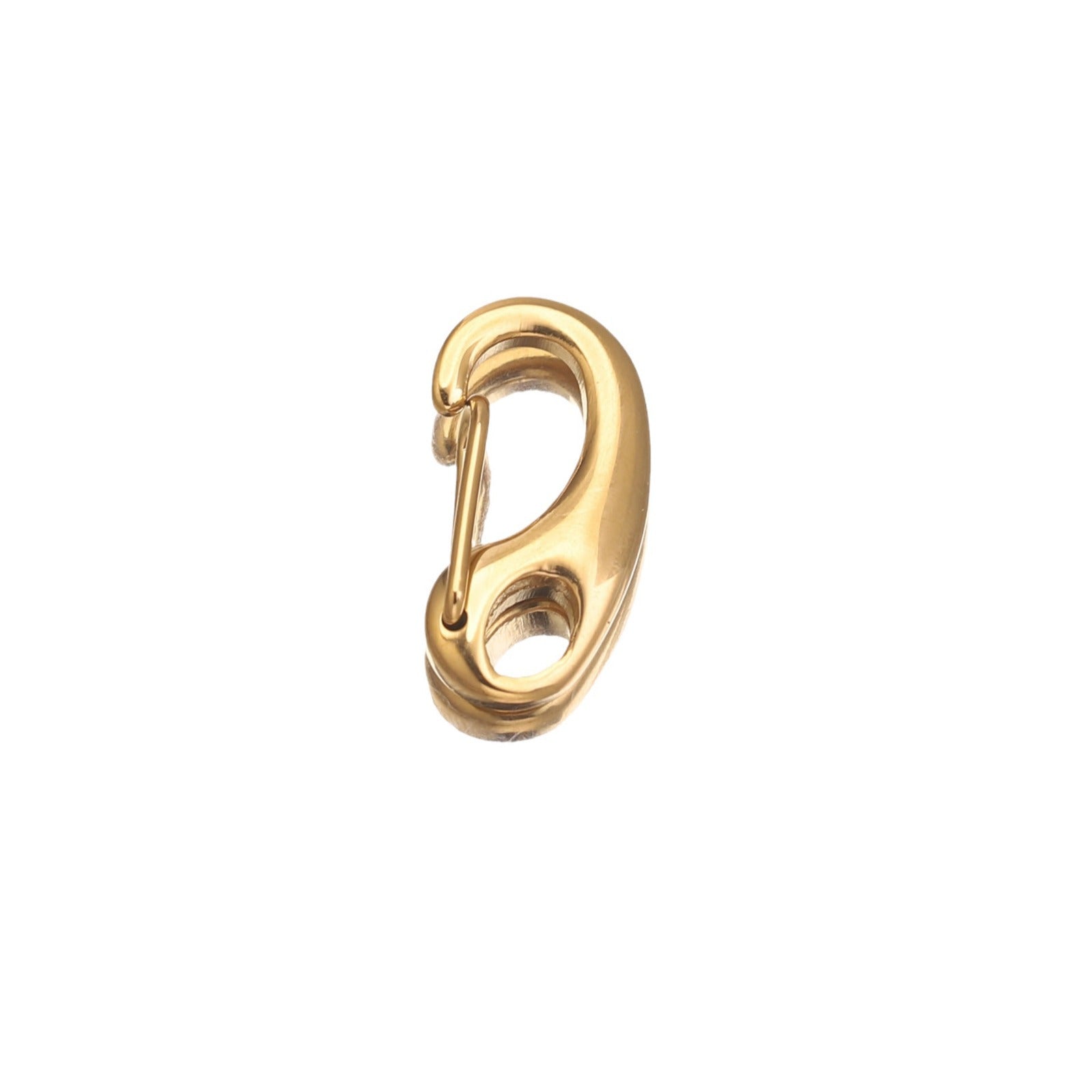 Polished Stainless Steel D-Shaped Carabiner Clasps for DIY Jewelry – 16mm–32mm