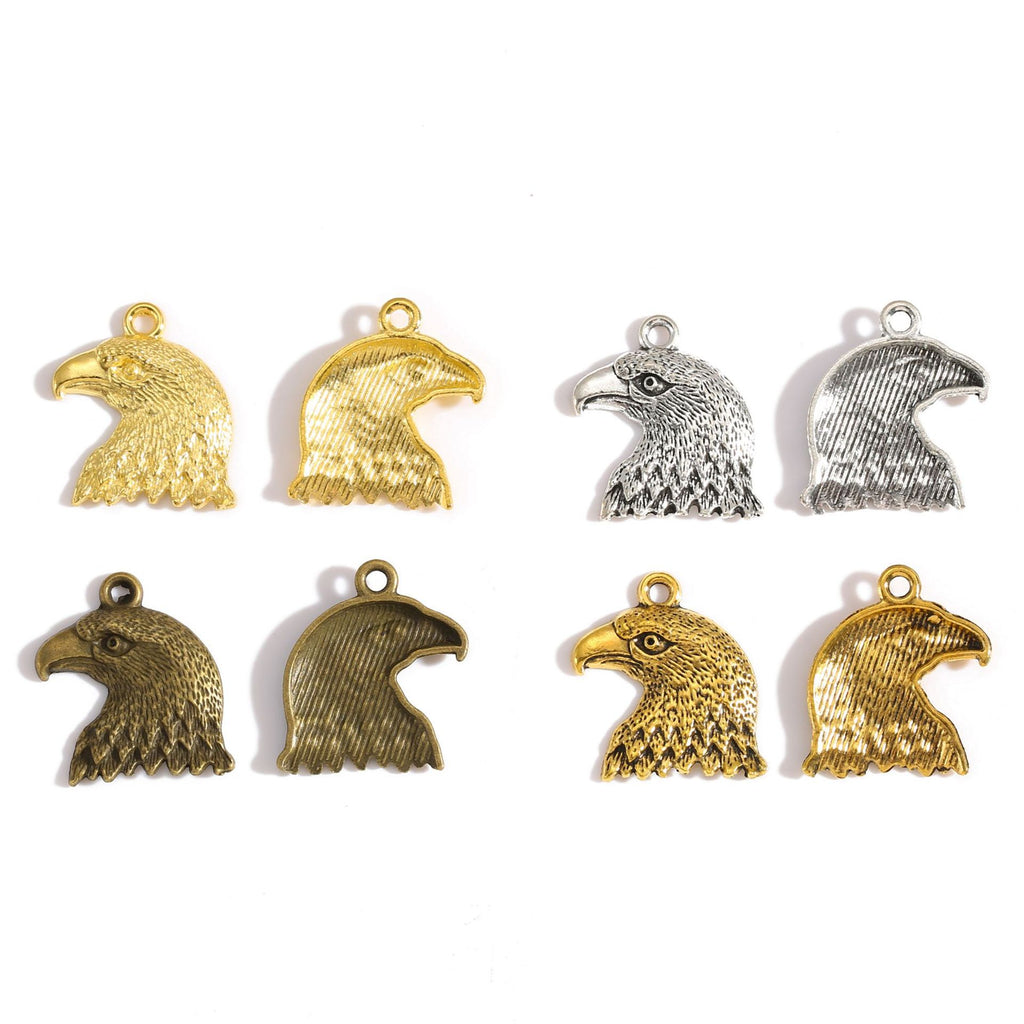 Vintage Alloy Eagle Charms – Retro Eagle Pendants for DIY Bracelets, Necklaces, Keychains & Jewelry Making
