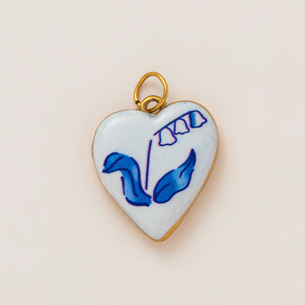 18K Gold-Plated Colorful Heart Pendant Charms