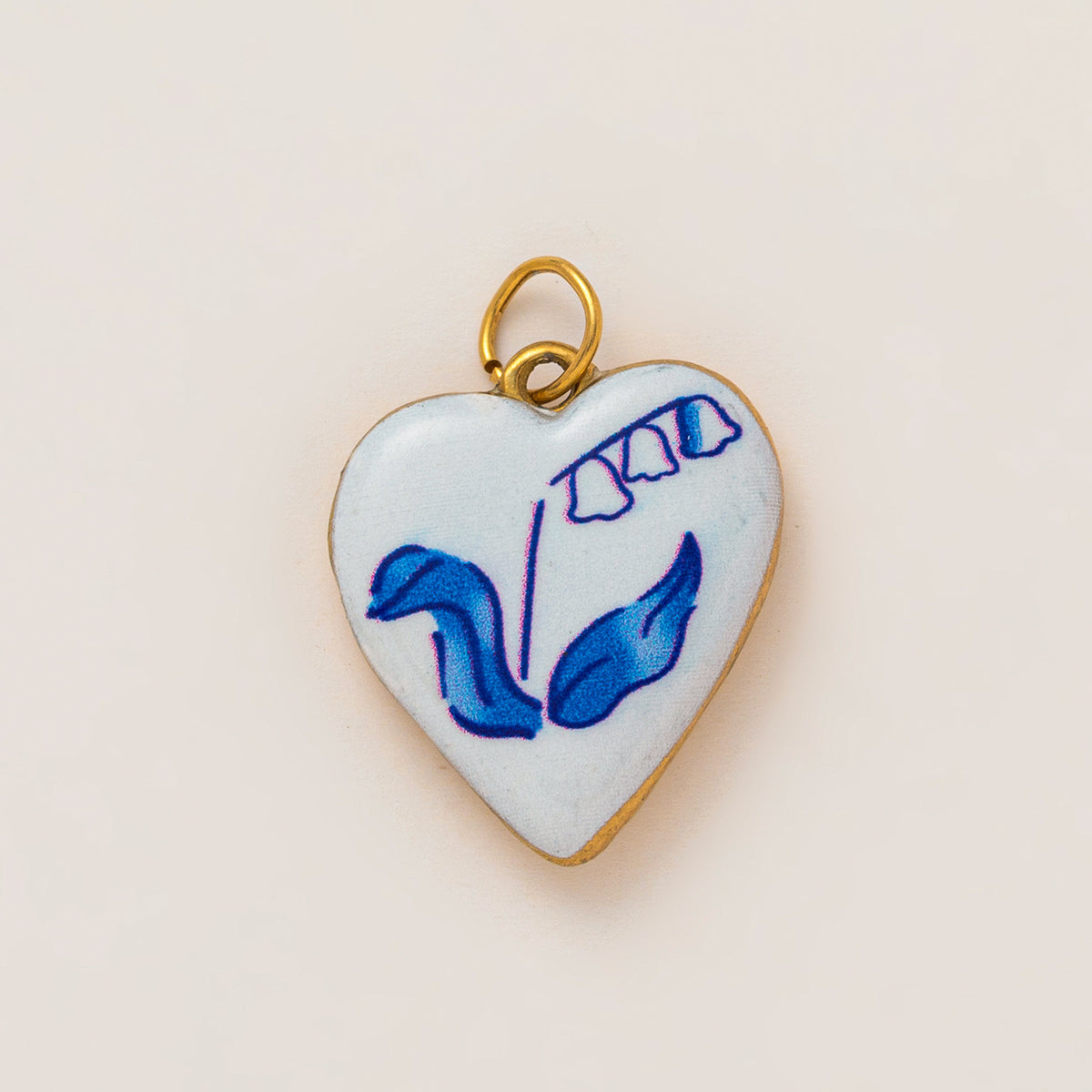 18K Gold-Plated Colorful Heart Pendant Charms