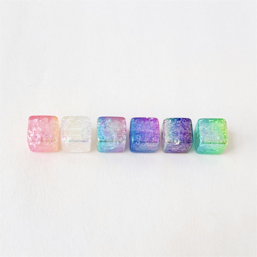 Colorful Gradient Acrylic Square Beads