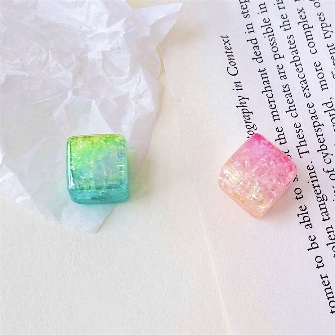 Colorful Gradient Acrylic Square Beads