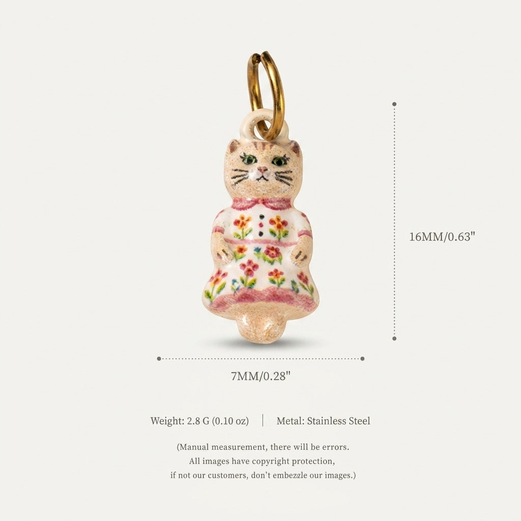 18K Gold-Plated Puppy Crystal Pendant Charms