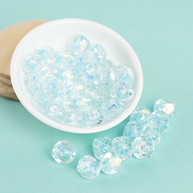Pink Rock Sugar Square Glazed Beads