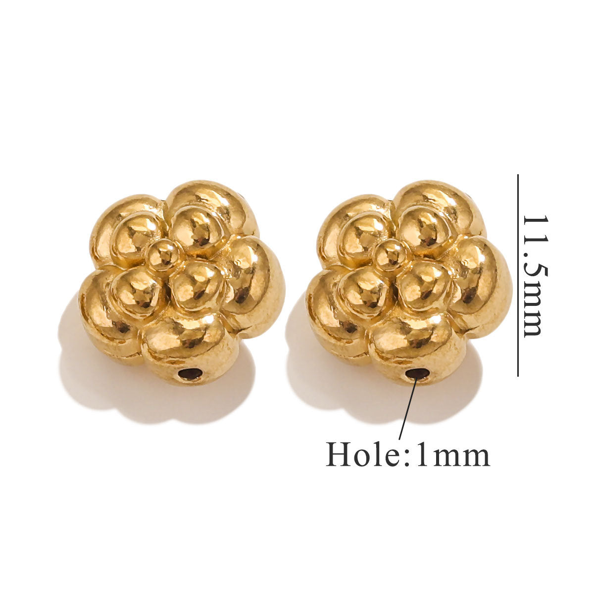 Lavender Flower Stainless Steel Spacer Beads