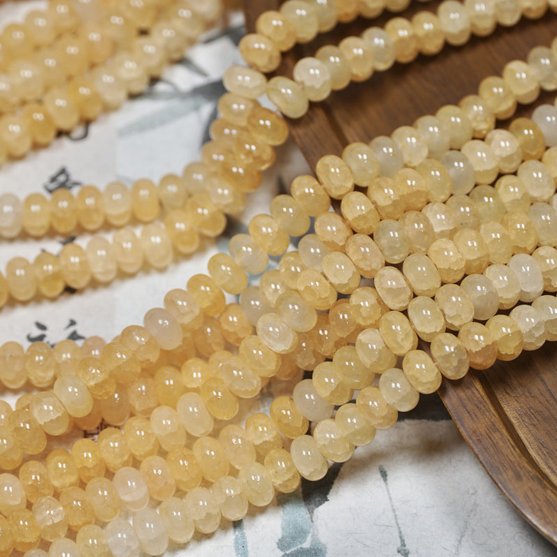 Jade-Style Glazed Abacus Spacer Beads