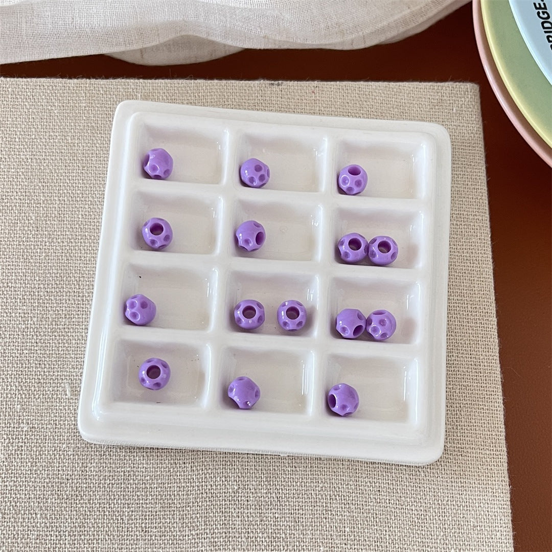 9mm Solid Color Acrylic Round Beads – Colorful DIY Beads for Earrings, Phone Charms, Bracelets & Jewelry Making