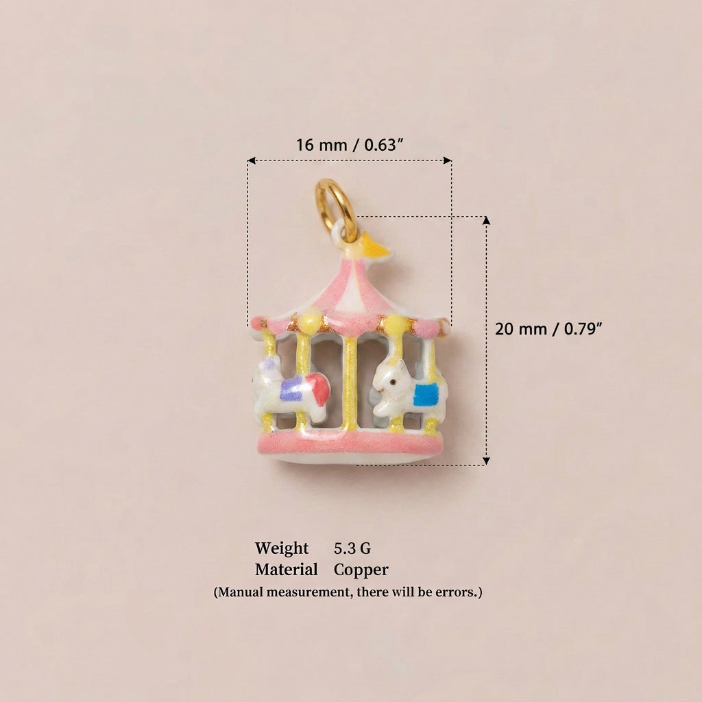 18K Gold-Plated Cute Cartoon Pendant Charms