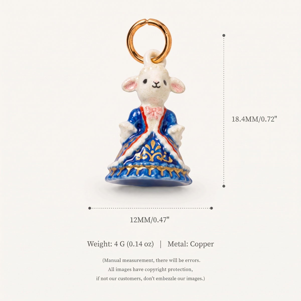 18K Gold-Plated Cute Cartoon Pendant Charms