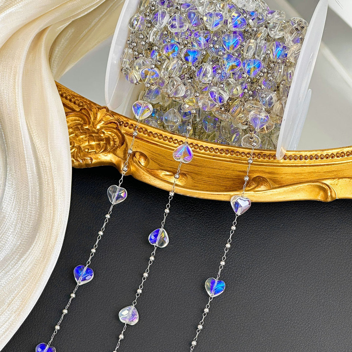 Glazed Heart Chain – 18 Meters