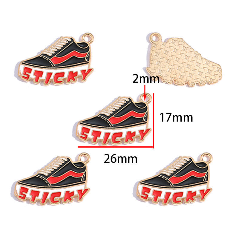 Hip-Hop Style Alloy Charms – Colorful Headphone & Sneaker Pendants for DIY Keychains, Bag Charms, Bracelets & Jewelry Making
