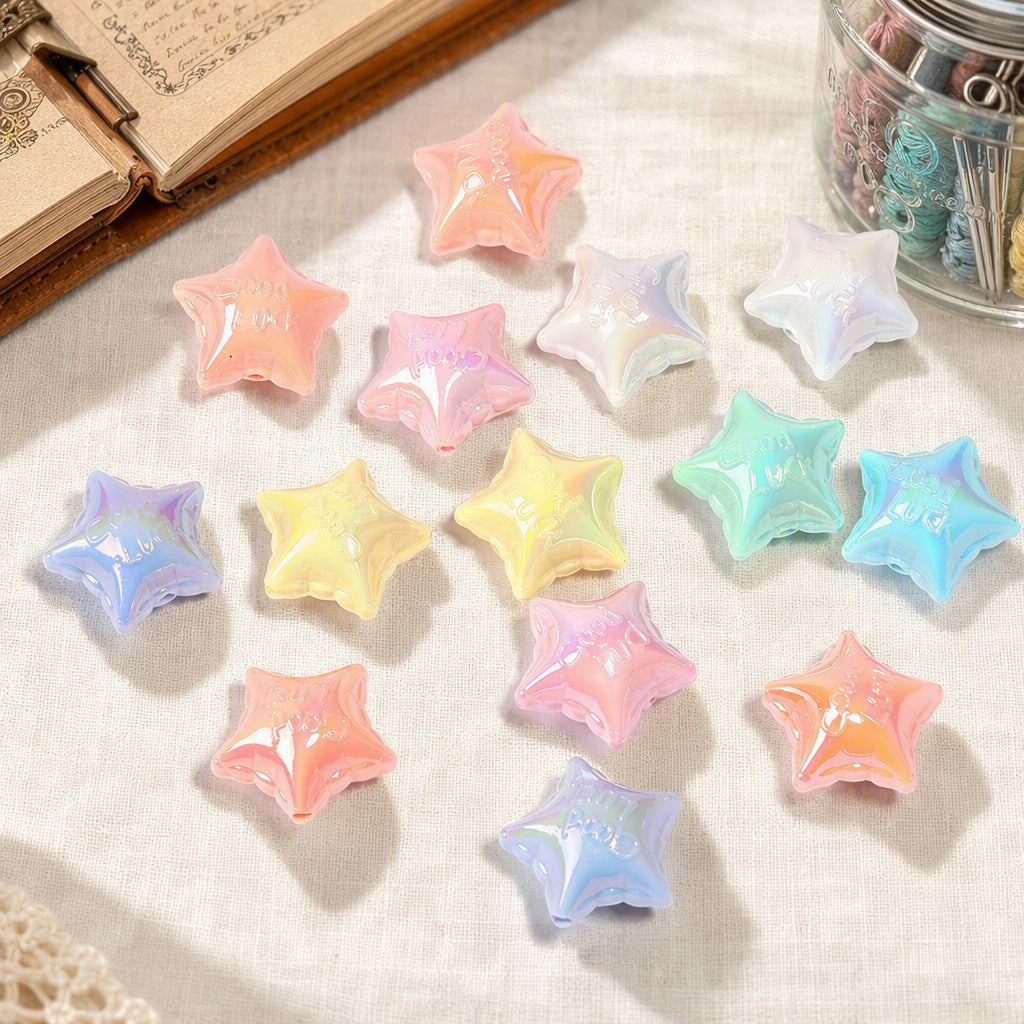 Macaron Pastel Heart & Star Beads