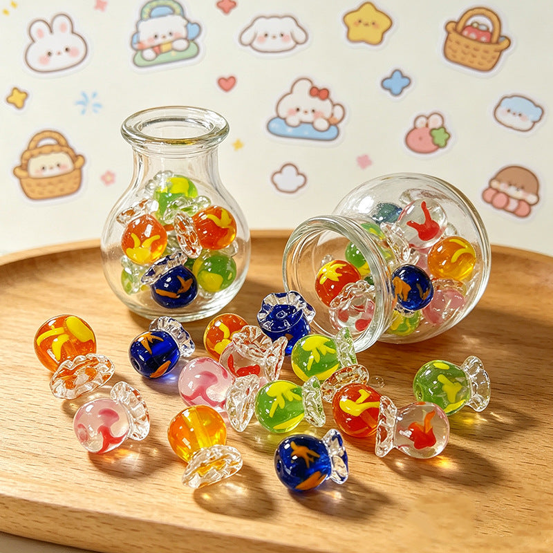 Fish Basket Lampwork Beads