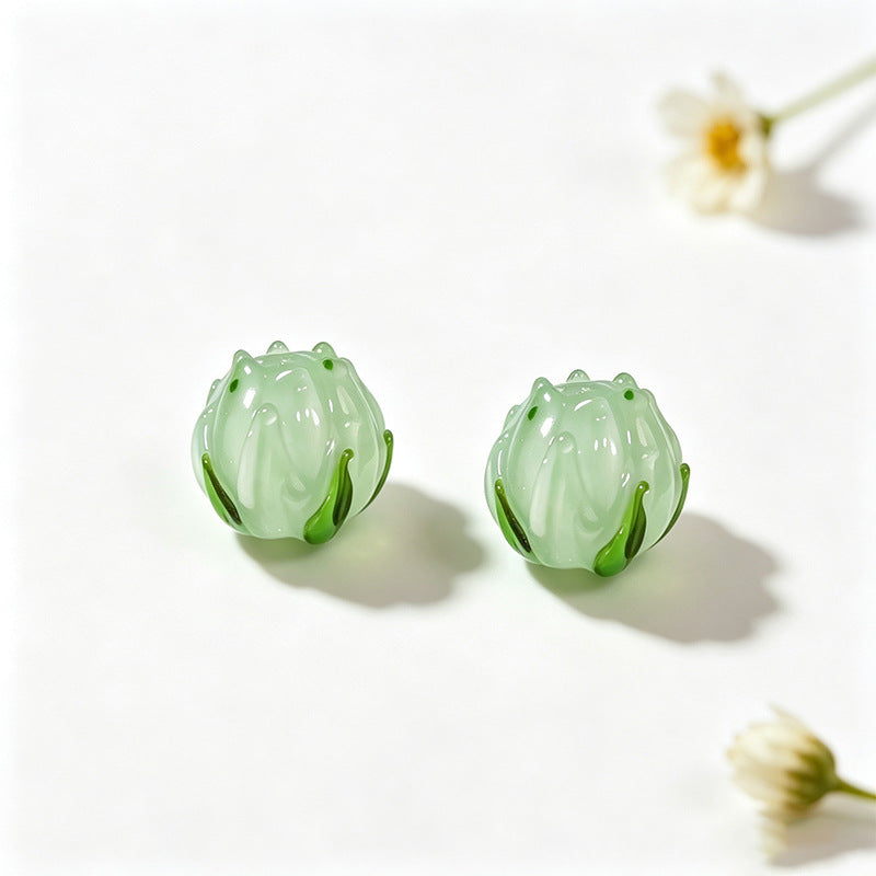 Tulip Flower Lampwork Beads