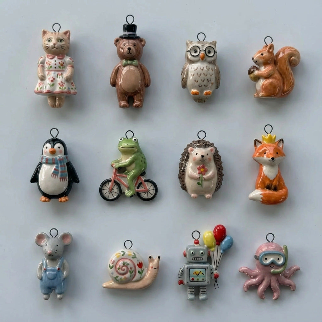 Colorful Stainless Steel Animal Pendant Charms