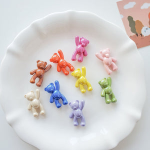 Cream Candy Bear Acrylic Beads