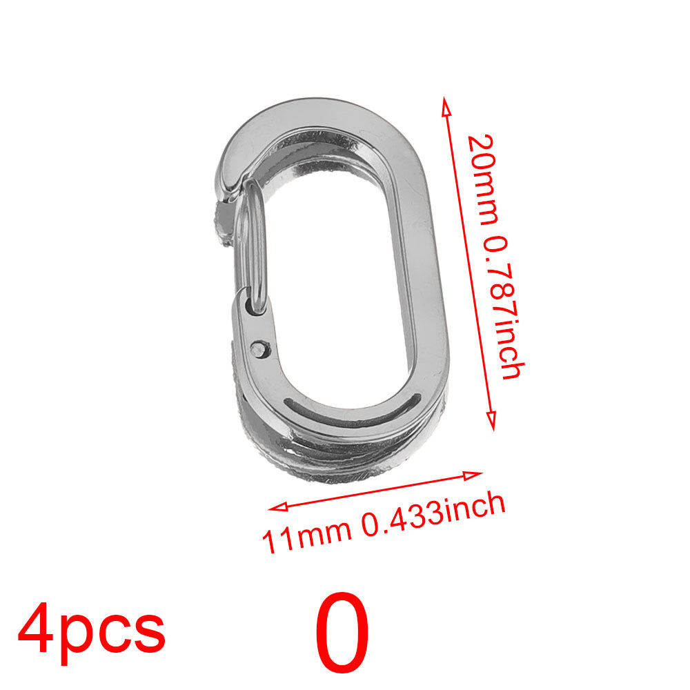 Stainless Steel Number Lobster Clasp Charms 4pc
