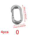 Stainless Steel Number Lobster Clasp Charms 4pc