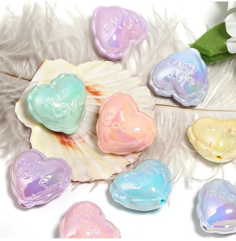 Macaron Pastel Heart & Star Beads
