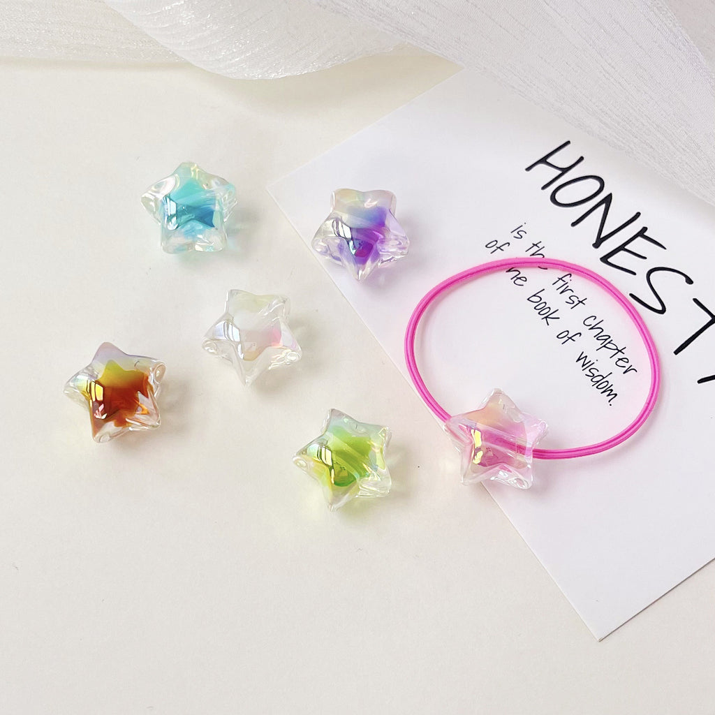 Transparent Two-Tone Acrylic Star Beads