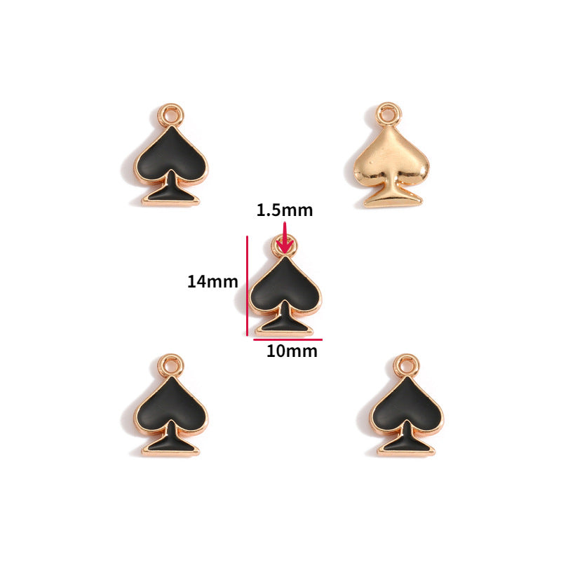 Playing Card Charms – Colorful Enamel-Style Alloy Card Pendants for DIY Bracelets, Necklaces, Keychains & Jewelry Making