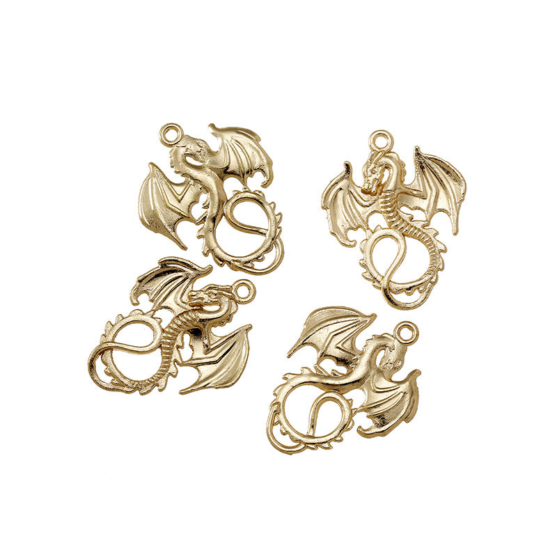 Vintage Flying Dragon Alloy Charms – Retro Dragon Pendants for DIY Bracelets, Necklaces, Keychains & Jewelry Making