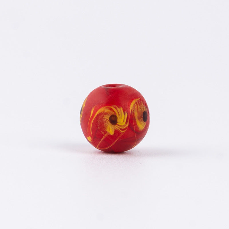 Hand-Painted Phoenix Eye Glass Beads