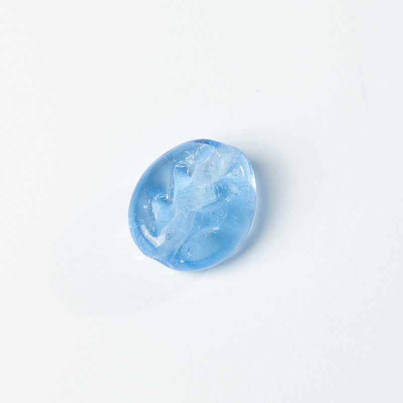 Colorful Powder-Glazed Glass Leaf Beads