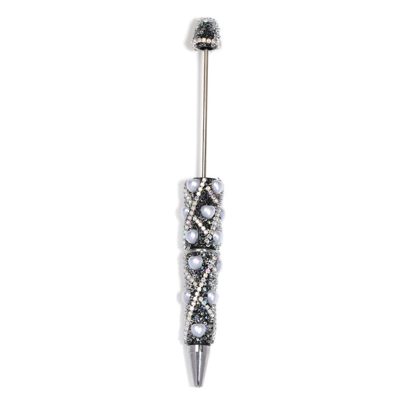Pearl Rhinestone Ballpoint Pens – Sparkling Diamond-Style Decorative Pens with Pearl Accents for DIY Gifts & Cute Stationery