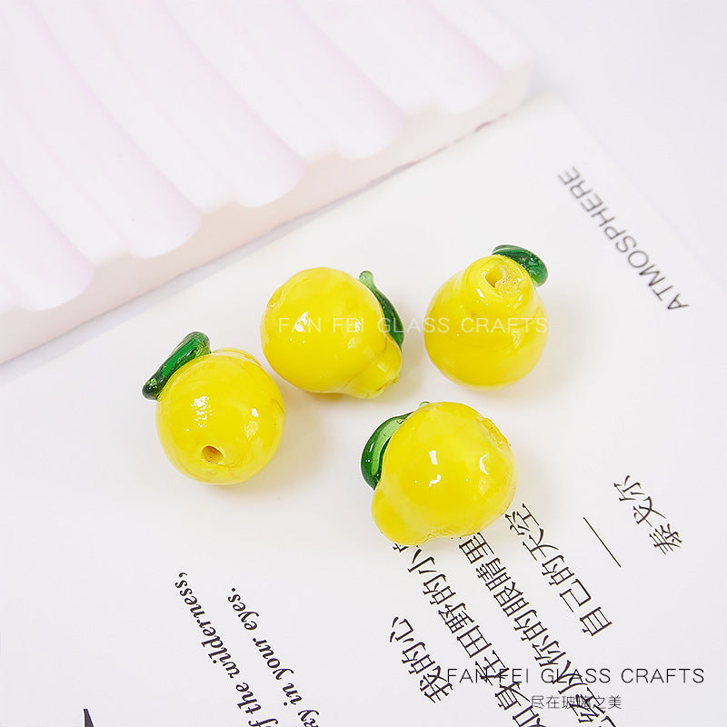 Cute Chubby Pear Glazed Beads