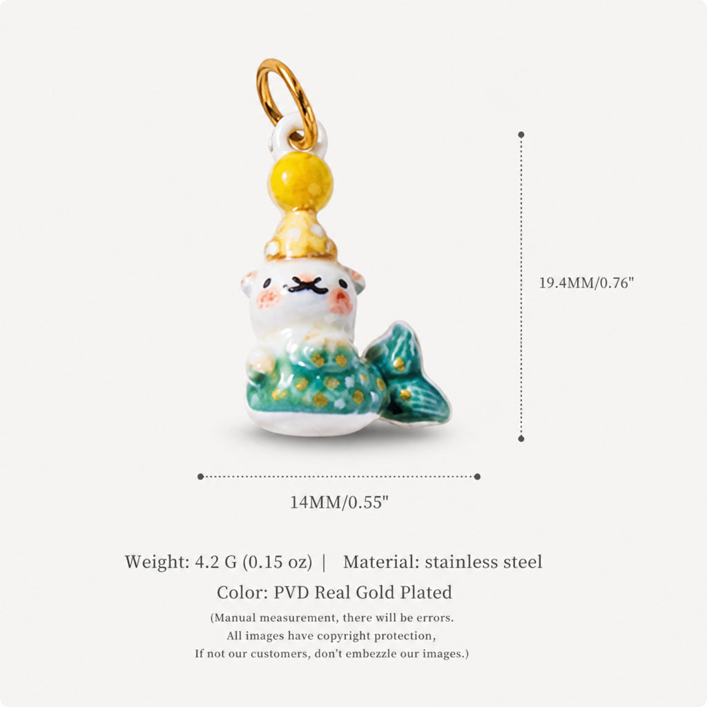 Colorful Stainless Steel Animal Pendant Charms