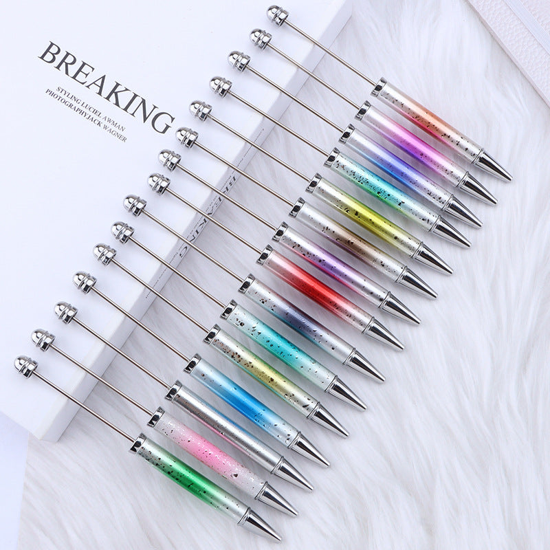 Colorful ombre beadable pens with gradient tips on a white background.