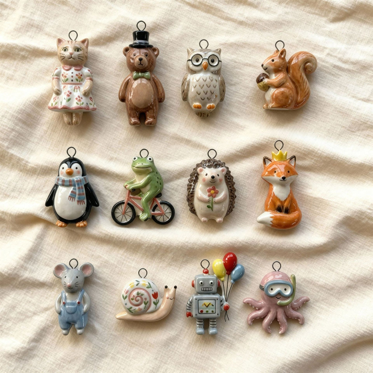 Colorful Stainless Steel Animal Pendant Charms