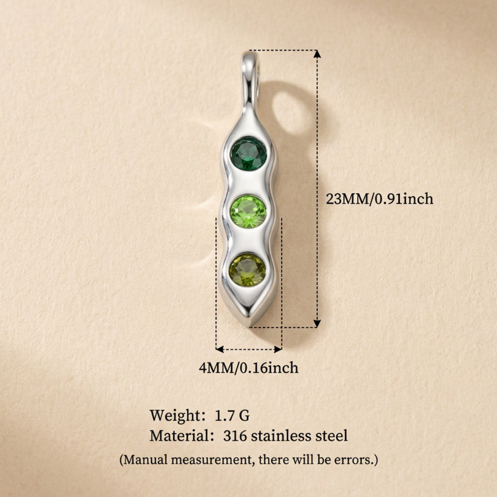 Colorful Stainless Steel Birthstone Crystal Charms