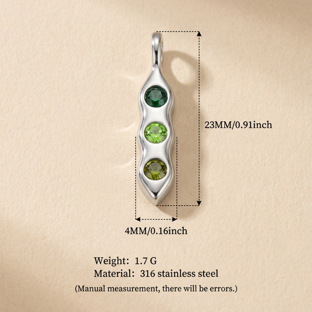 Colorful Stainless Steel Birthstone Crystal Charms