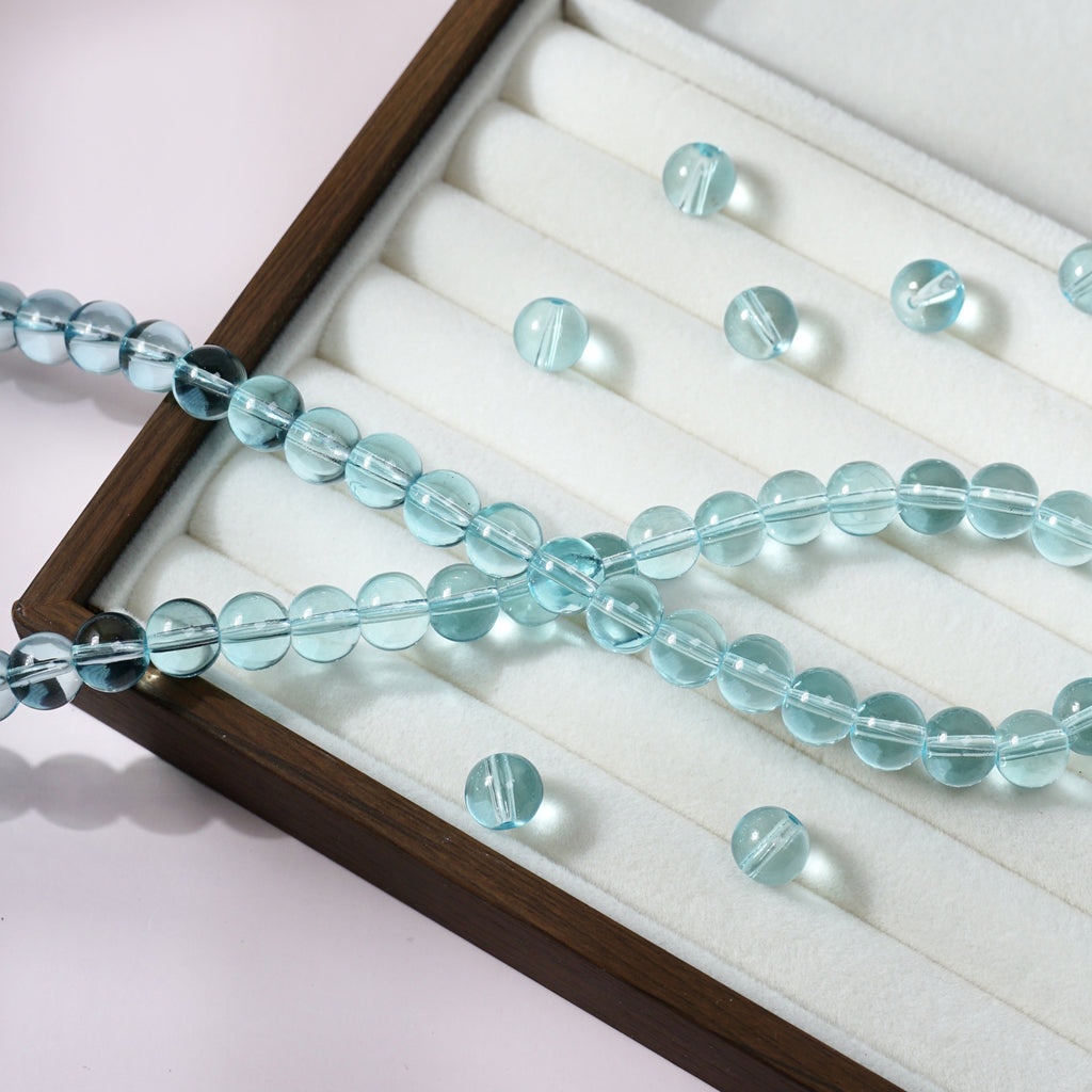 Glass Crystal-Style Round Beads