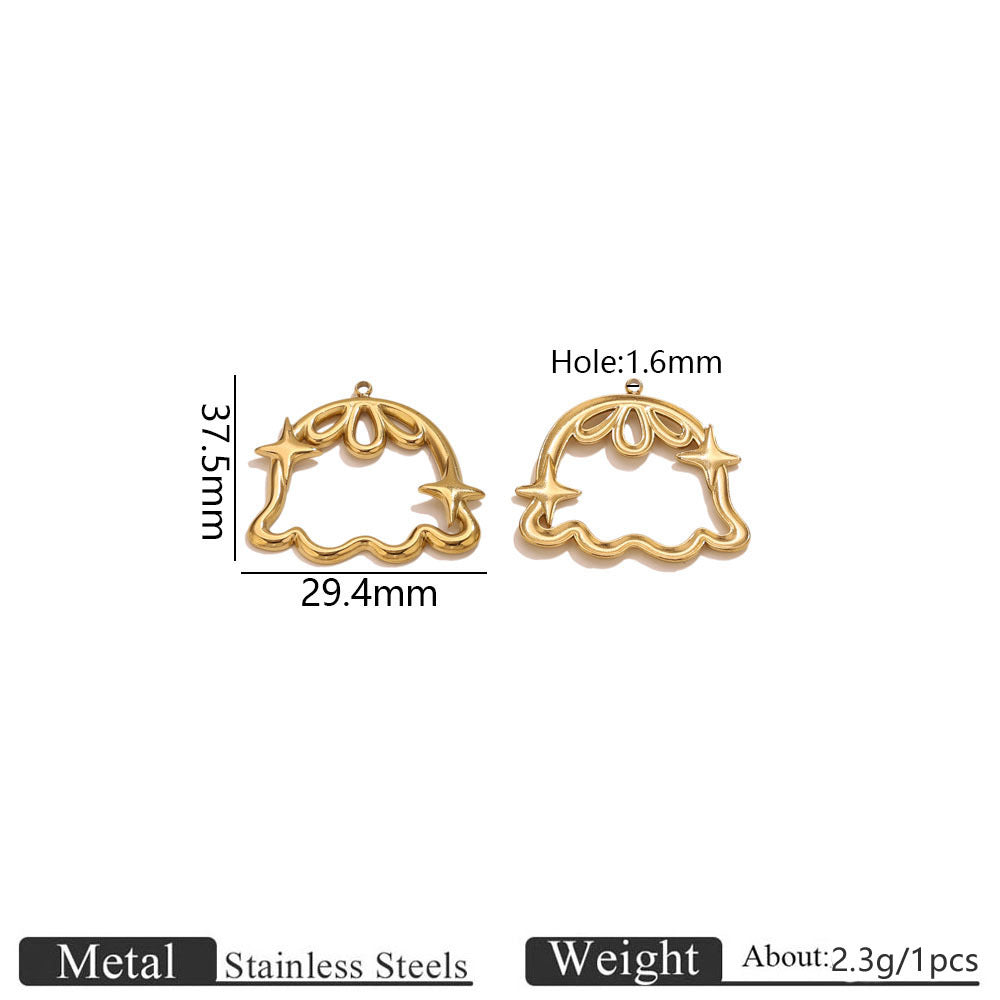 Stainless Steel Star & Jellyfish Pendant Charms