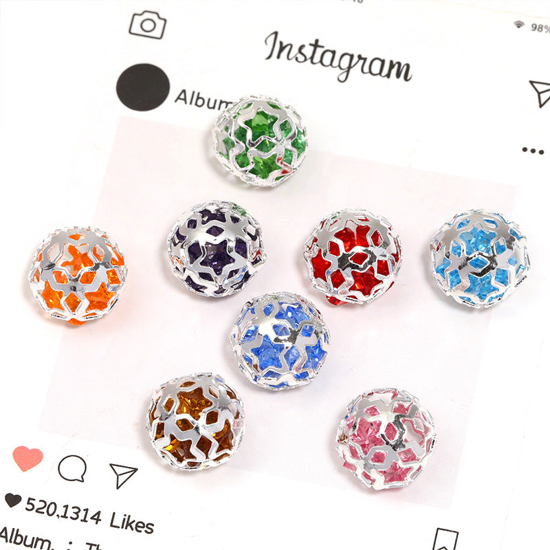 Hollow Five-Pointed Star Metal Beads