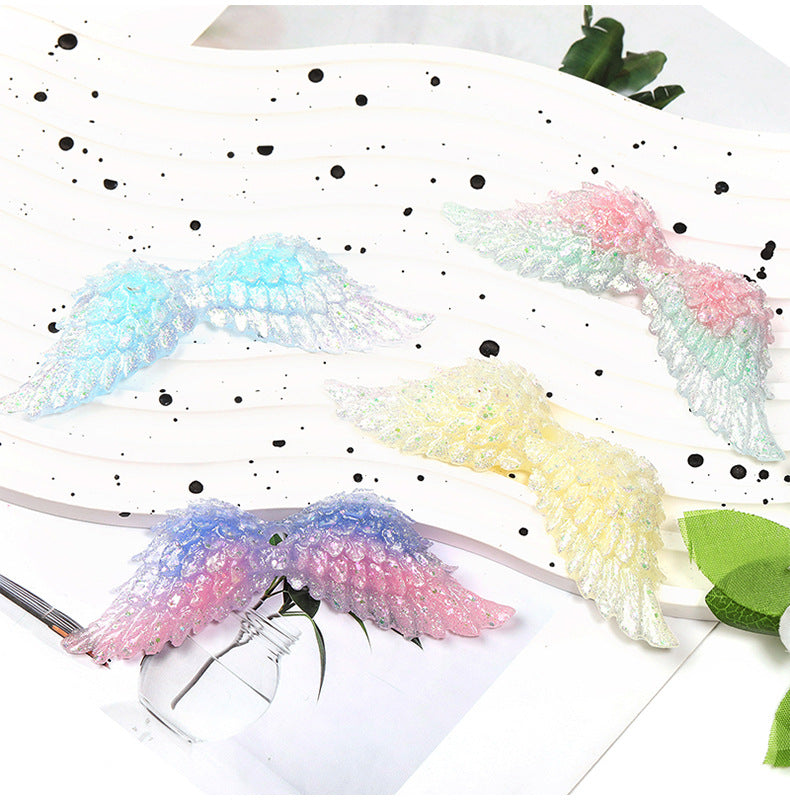 Sparkling Glitter Wing Resin Beads