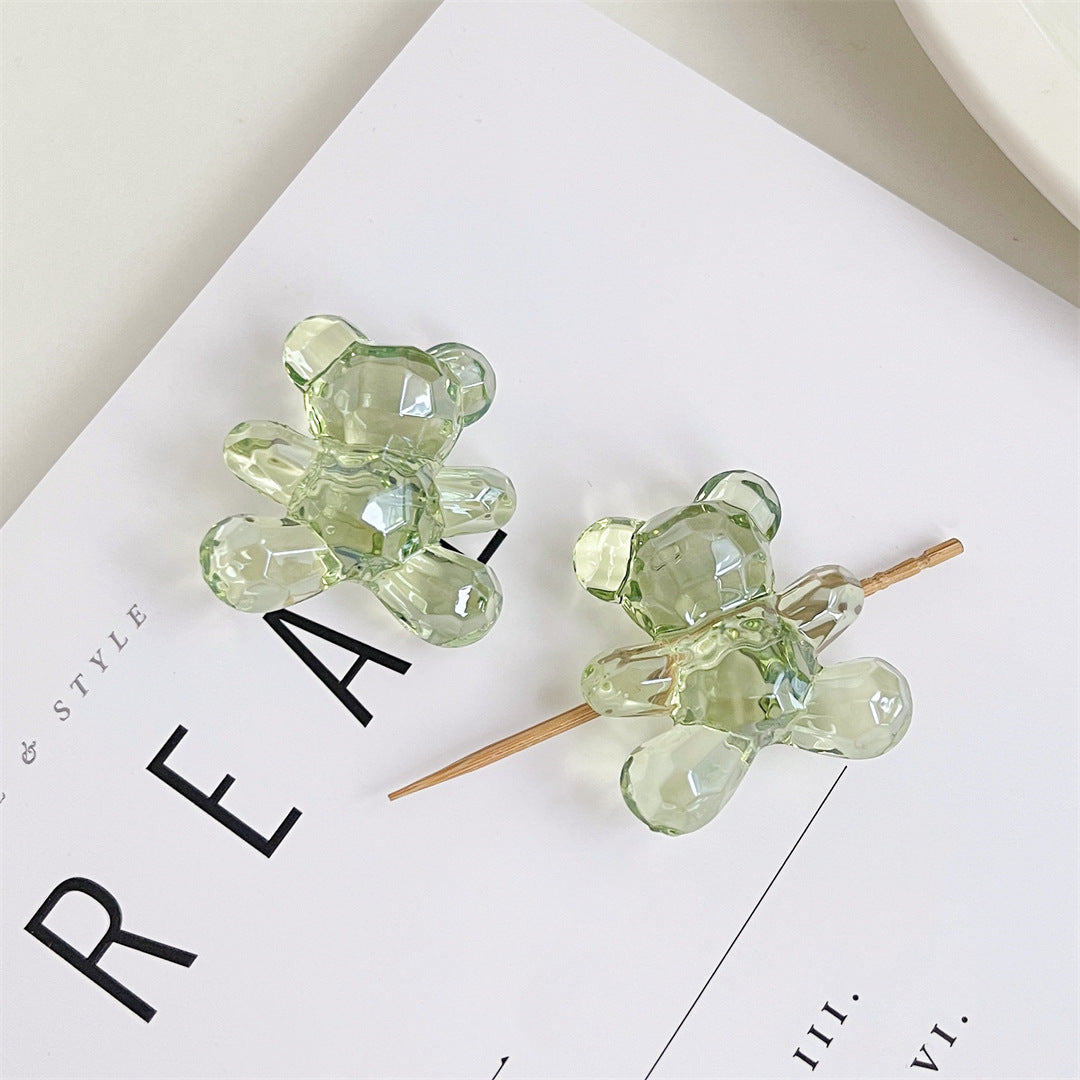 Shiny Jelly Bear Acrylic Beads
