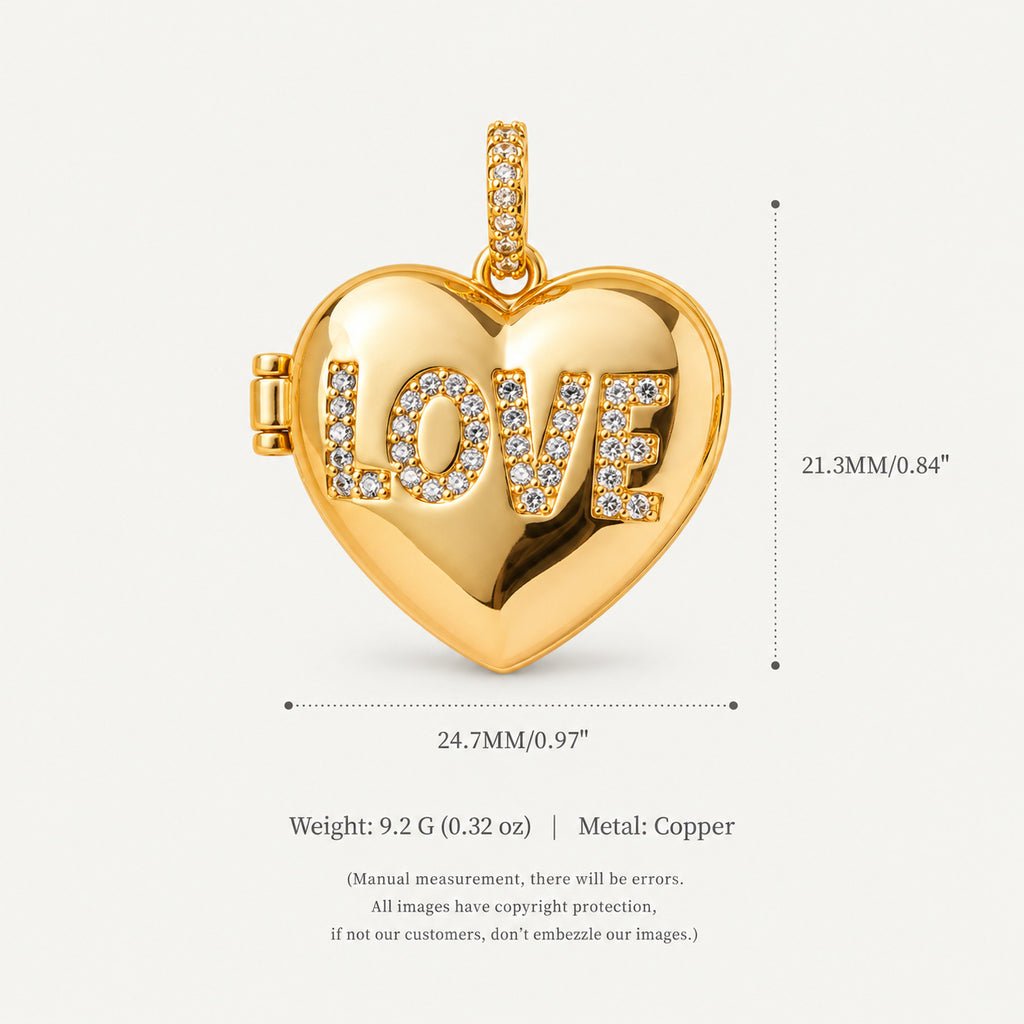 Pocket Watch & Heart Charms
