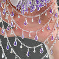Light Purple Teardrop Rhinestone Decorative Chain – 10 Meters