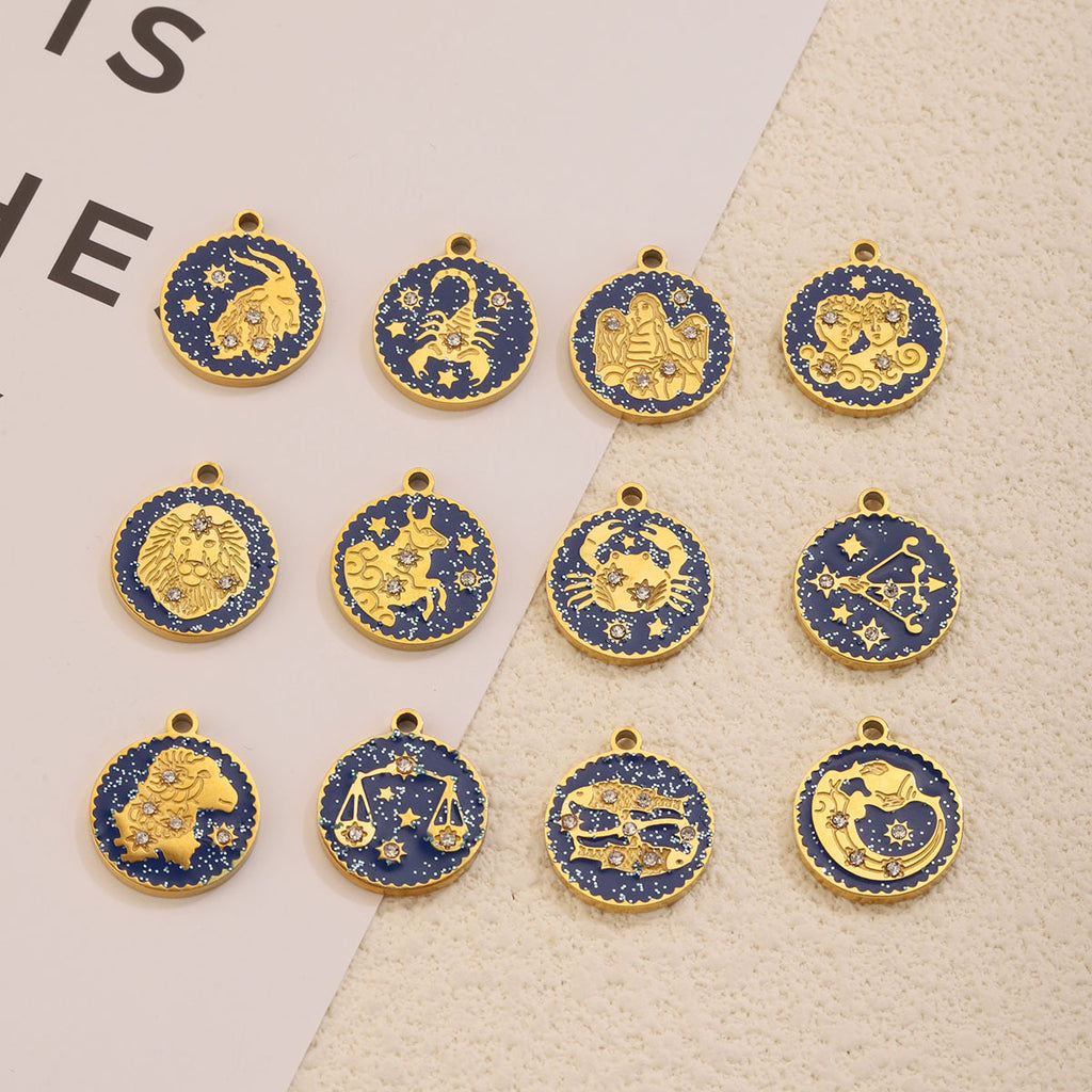 12 Zodiac Constellation Charms
