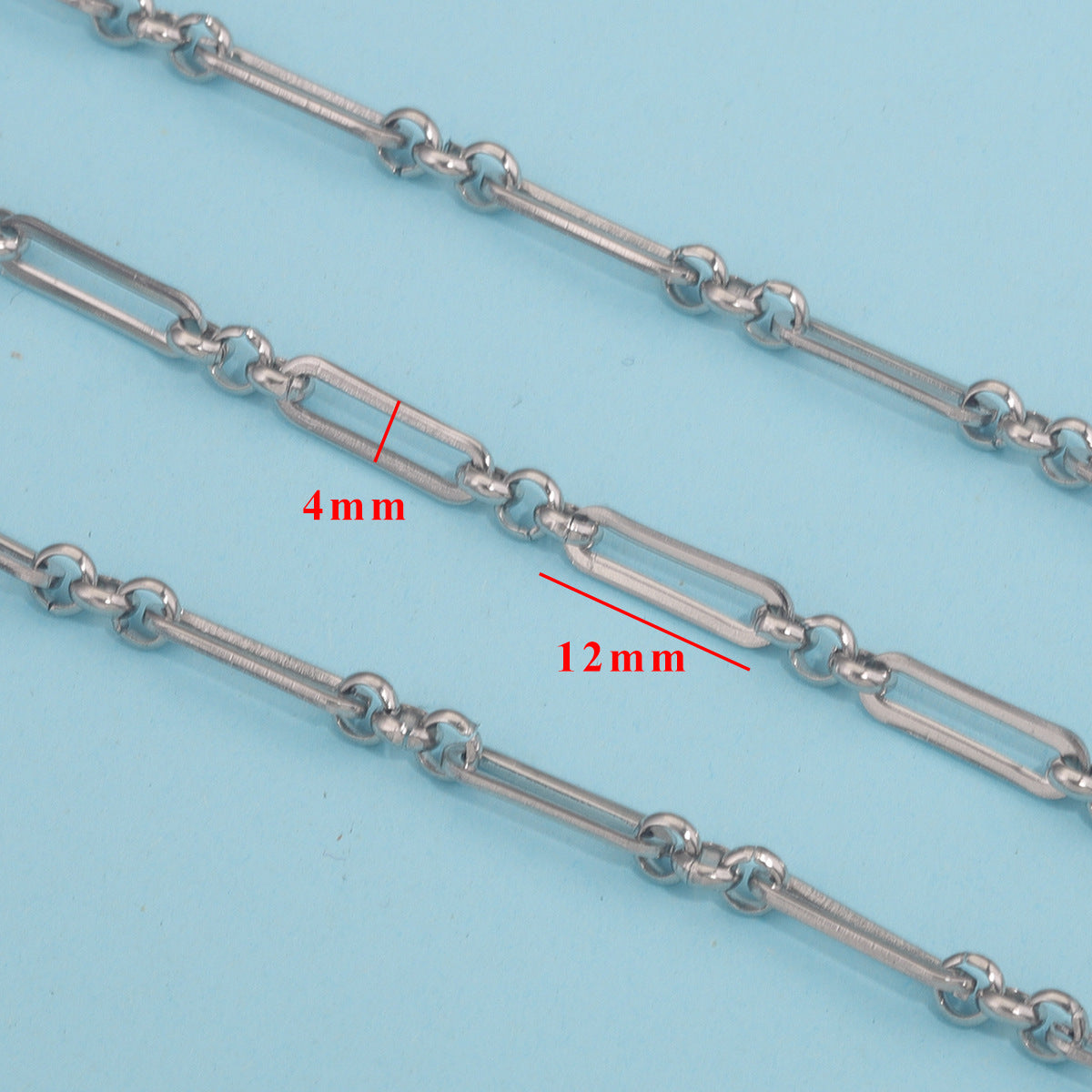 Stainless Steel Flat Oval Link Chain – 5 Meters