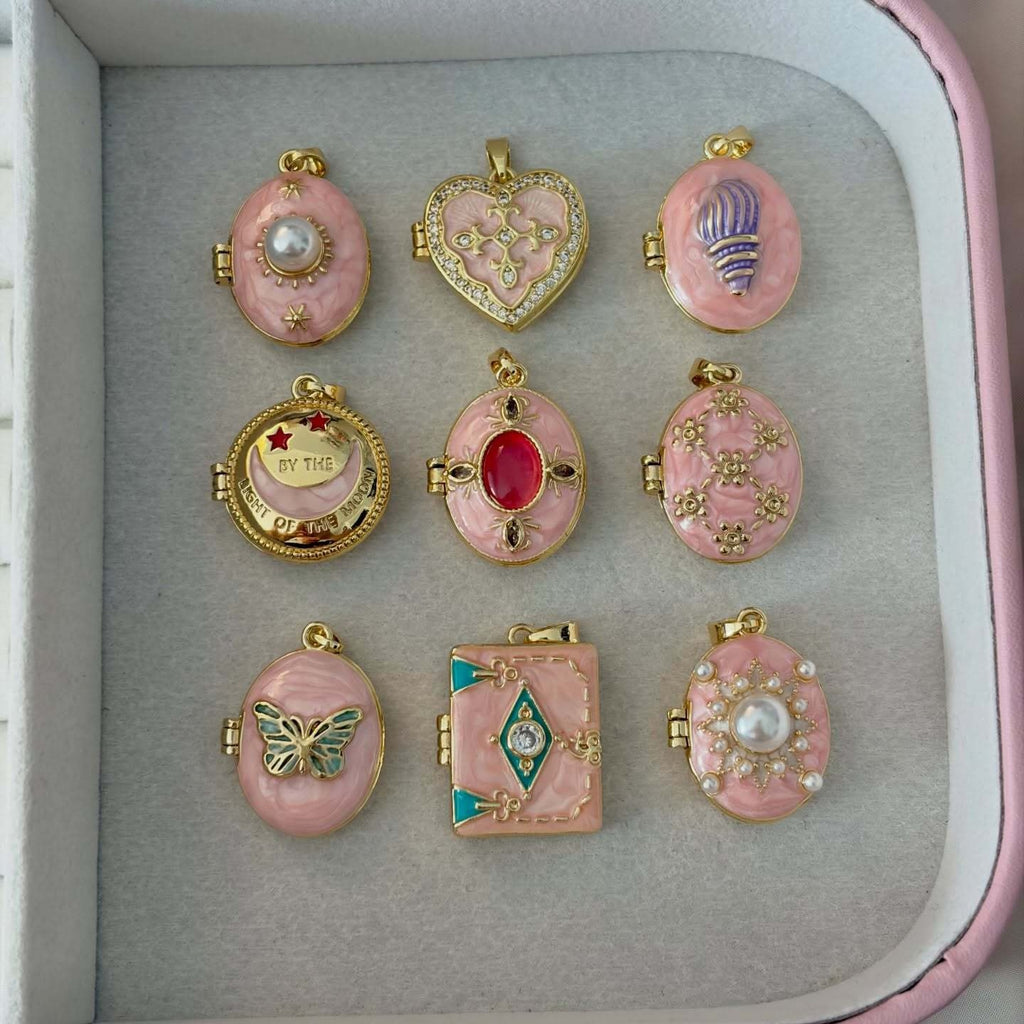 Pocket Watch & Heart Charms