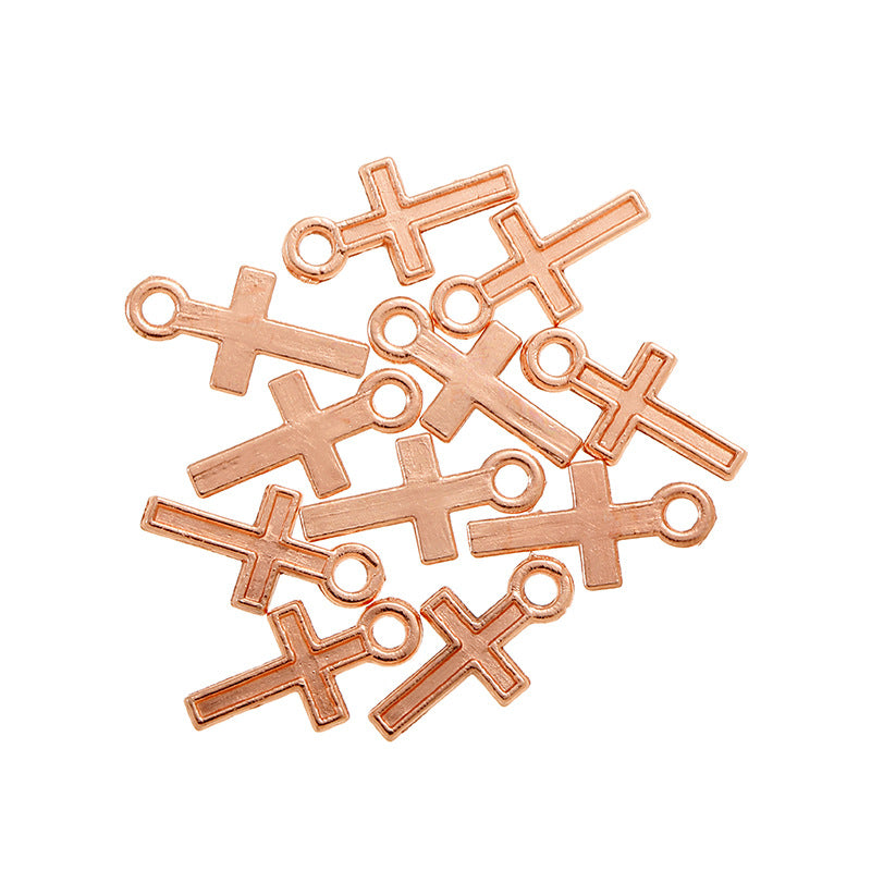 Vintage Alloy Cross Charms – Small Metal Cross Pendants for DIY Bracelets, Necklaces, Keychains & Jewelry Making
