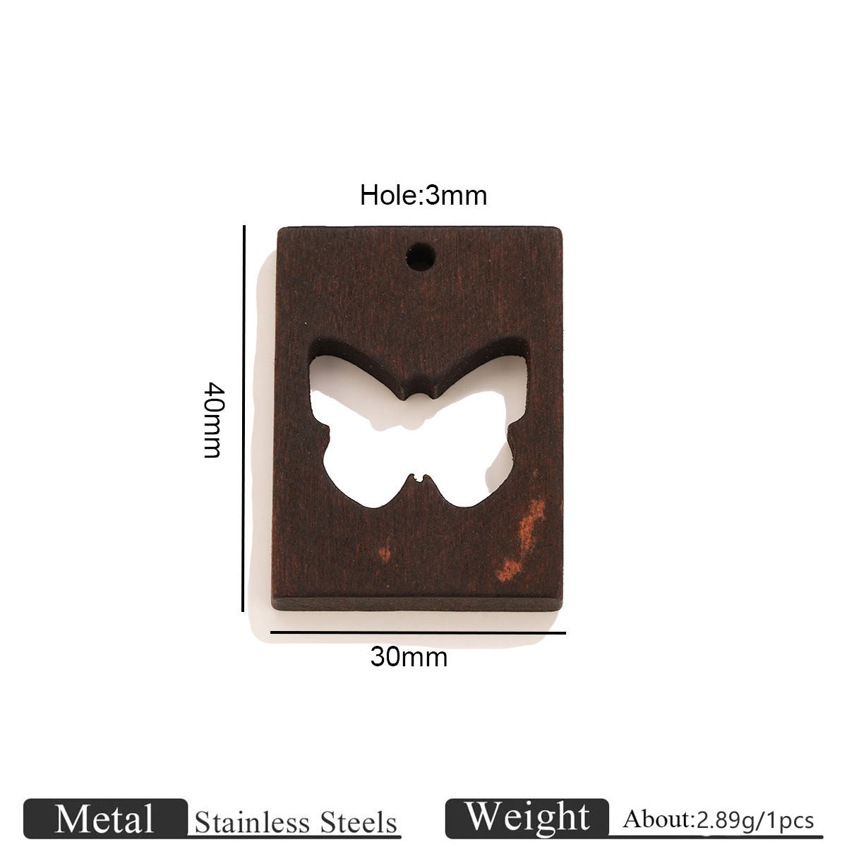 Engraved Wood Pendant Charms