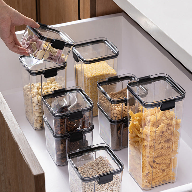 Clear Plastic Buckle-Lid Storage Containers – Transparent Latching Organizer Jars for Beads, Charms, Craft Supplies & Small Parts